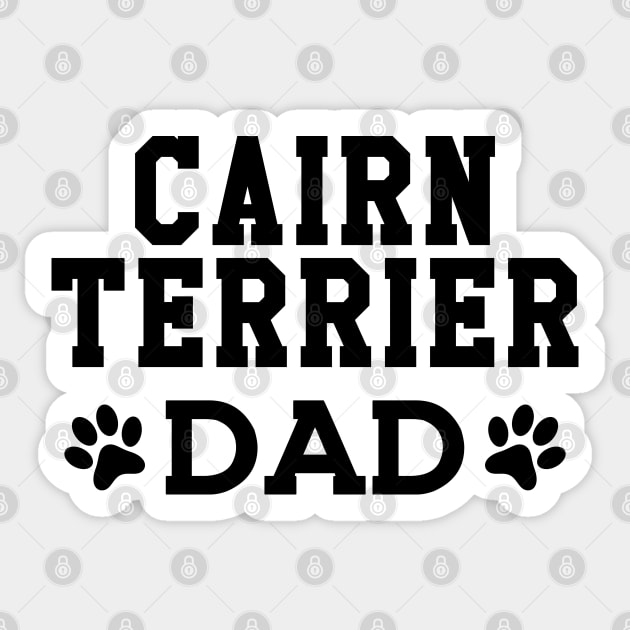 Cairn Terrier Dad Sticker by KC Happy Shop